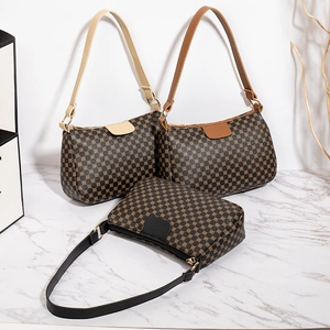 Women Vintage Printed Underarm Shoulder Bag PU Leather Geometric Pattern Trendy Casual Hobo Handbag Fashion Crossbody Bag
