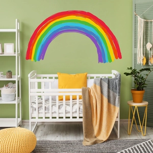 Grande adesivo murale arcobaleno graffiti colorato per cameretta dei bambini