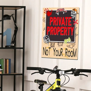 Private Property Not Your Room Wall Sticker PVC Retro Graffiti Door Sign Bedroom Decor Street Style Punk Novelty