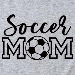 Soccer Mom Printed Cotton Blend T-Shirt Women Casual Short Sleeve Round Neck Loose Fit Sporty Graphic Fashion Tee Top