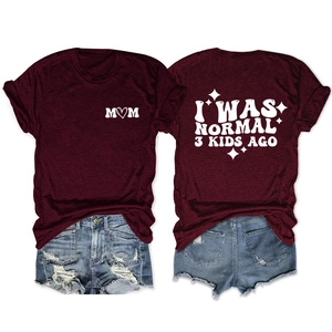 Front and back detail of burgundy t-shirt with heart and kids letter print