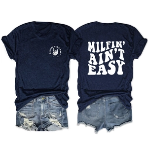 Detail of navy t-shirt with skull hand print and distressed denim shorts set