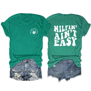Detail view showing front and back print of green t-shirt with skull hand graphic
