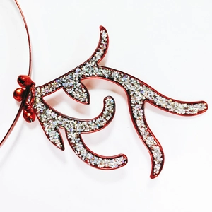 Serre-tête bois de renne de Noël avec paillettes brillantes et clochettes rouges festives