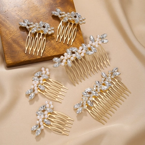 Peigne À Cheveux Élégant Avec Accessoires En Alliage Strass Et Faux Künstliche Perles Pour Femmes Mariage Style De Fête