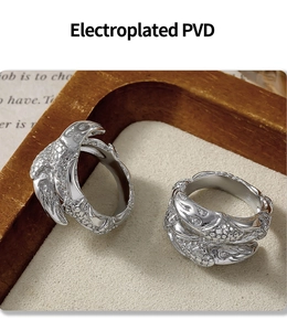Macro detail of silver snake ring featuring PVD electroplated scales and texture