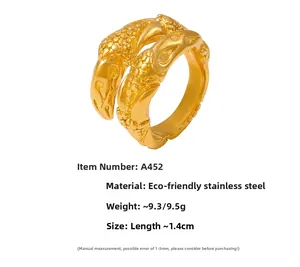 Detailed view of adjustable golden dragon claw ring showing scale texture and 1.4cm size