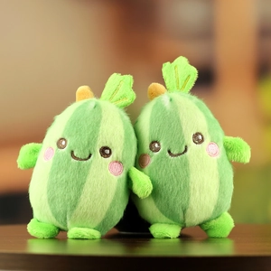Süße Cartoon Wintermelone Wassermelone Plüschtier Anhänger Weich Gefüllte Frucht Gemüse Puppe Schlüsselanhänger Für Rucksack Dekoration Hochzeit Party Geschenk