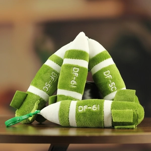 Set de porte-clés peluche missile DF-5C vert armée pour fans de militaire