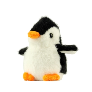 Schattige zwart-witte pinguïn pluche sleutelhanger van zacht imitatiebont voor tassen en cadeau