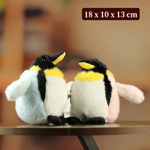 Plush penguin toys in pink and blue, soft 18x10x13cm stuffed animal dolls for kids
