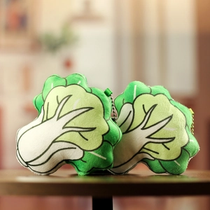 Set portachiavi in peluche a forma di cavolo carino con morbido tessuto per borse