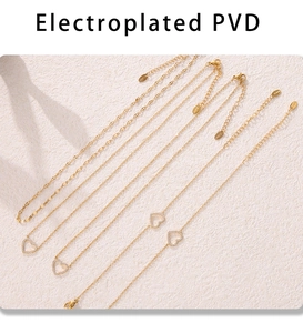 Détail du collier cœur plaqué or PVD avec pendentif incrusté de zircons étincelants