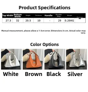 Detailed comparison of four color options for the stylish PU leather shoulder tote bag
