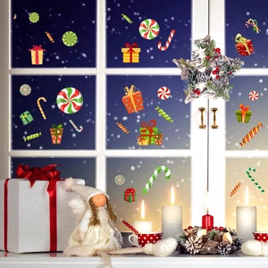 Christmas tree gift candy wall stickers for home holiday window glass decoration