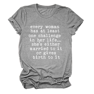 Detail of grey cotton round neck t-shirt with rolled sleeves and printed text