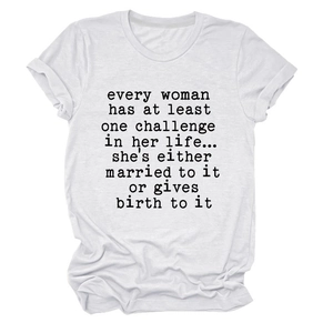 Detail of soft cotton white T-shirt featuring funny black typewriter text print