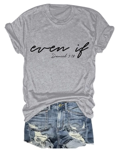 Detail of rolled sleeve cuffs and artistic text print on a grey casual t-shirt
