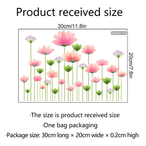 Lotus flower wall sticker for bathroom and living room decor with dimensions 30x20cm