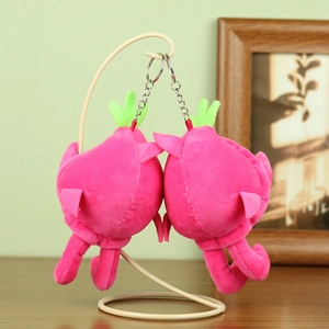 Détails de porte-clés en peluche pitaya avec membres mignons et attaches en métal