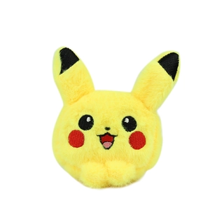 Llavero de peluche Pikachu adorable con pelo suave amarillo y bordado detallado