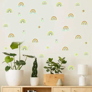 Luminous rainbow and cloud wall stickers for living room home wall decoration