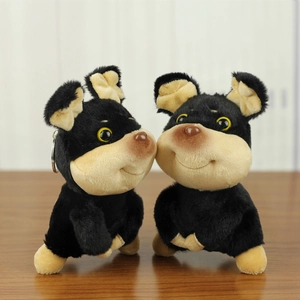 Portachiavi in Peluche a Forma di Cucciolo Pungente Creativo Ciondolo per Borsa a Forma di Cane con Ape Peluche Morbido Regalo