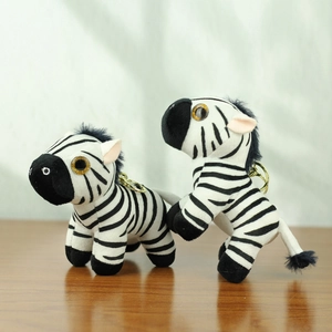 Süßer Zebra Plüsch Schlüsselanhänger Weiches Kuscheltier Schwarz Weiß Gestreift Taschenzubehör Zebra Puppe Für Kinder Damen Geschenk