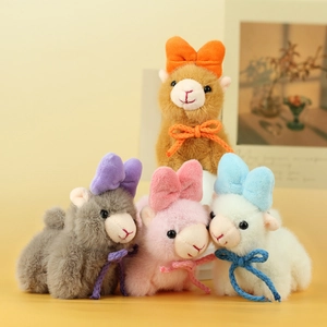 Alpaca Plush Keychain Pendant Cute Cartoon Animal Soft Faux Fur Toy Bag Decor For Kids And Adults