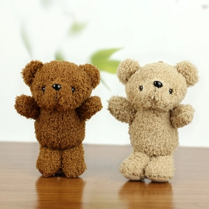 Cute Plush Teddy Bear Keychain Soft Teddy Velvet Animal Bag Charm Pendant For Women Girls Keyring Daily Gift
