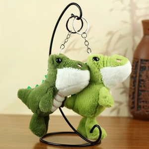 Niedliches Krokodil Plüschtier Schlüsselanhänger Cartoon Dinosaurier Tasche Anhänger Ausgestopfte Tierpuppe Für Rucksack Geschenk Damen Kinder