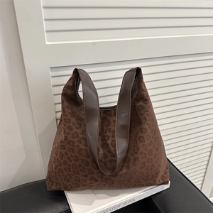 Mode Leopardenmuster Einkaufstasche Große Kapazität Damen Hobo Schultertasche Retro Urban Pendeln Handtasche Mit Magnetverschluss Für Alltag Büro