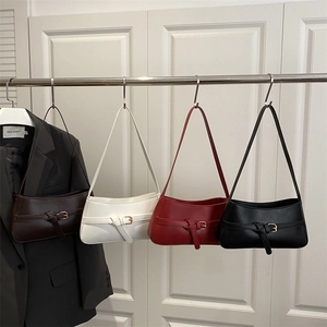 Glossy leather tote bags in four colors with buckle knots for autumn fashion