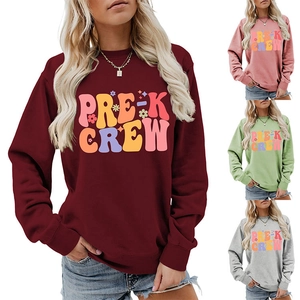 Multiple colors of long sleeve PRE-K CREW sweatshirts with vintage floral print detail