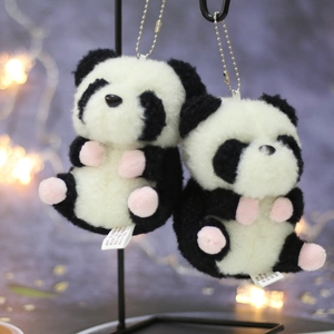 Süßer Cartoon Panda Plüsch Schlüsselanhänger Weiches Kuscheltier Taschenanhänger Für Damen Mädchen Geburtstagsgeschenk Panda Puppe