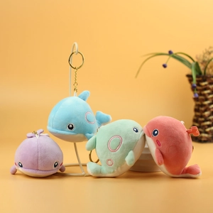 Cute Whale Dolphin Plush Keychain Pendant Stuffed Ocean Animal Toy For Bag Backpack Ornament Gift Women Girls Kids