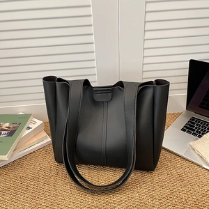 Women Large Capacity PU Leather Tote Bag And Crossbody Bag With Geometric Woven Strap Commuter Shoulder Bag Handbag
