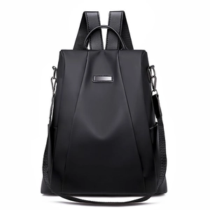 Women Water Resistant Nylon Backpack Anti-Theft Fashion Travel Bag Large Capacity Multi-Functional Shoulder Bag With Pleated Detail