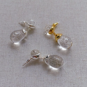 Teardrop Dangle Earrings With Brass Crystal And 925 Sterling Silver Earring Post Women Elegant Jewelry Gift