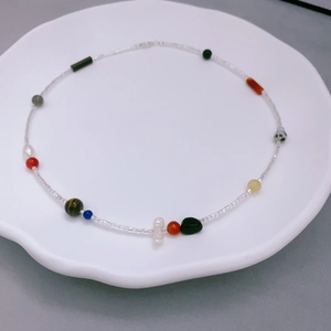 Collana Künstliche Perle Barocche Pietra Naturale Ottone Placcato Oro 18K Gioielli Boho Fatti Mano Per Donne Di Tendenza