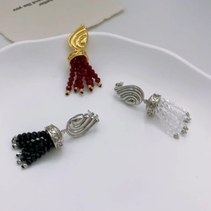 Boucles D'oreilles Pendantes À Pompon Ethnique Rétro Français Avec Tige En Argent Fin 925 Plaqué Or Bijoux Femmes