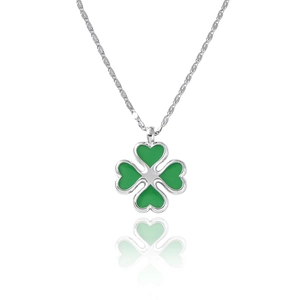 Collier avec pendentif trèfle à quatre feuilles vert Hinata Tachibana de Tokyo Revengers