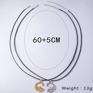 Details von zwei Katzenketten mit 60+5cm Längenangabe und 13g Gewichtsspezifikationen