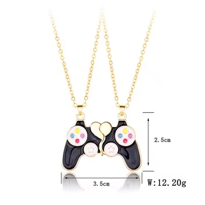 Vue détaillée du collier manette de jeu magnétique avec dimensions et poids indiqués