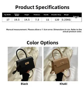 Spécifications de taille et dimensions détaillées pour ce sac à main en cuir PU chic