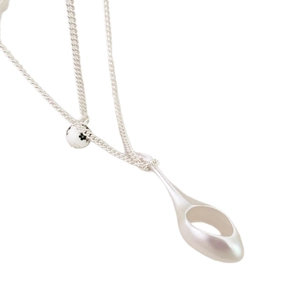 Vintage hollow perfume bottle pendant necklace with matte silver finish and floral bead