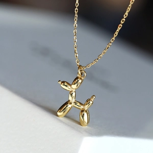 Hip Hop Ballon Hund Anhänger Halskette Legierung Tier Kette Schmuck Set Gold Silber Plattiert Für Damen Herren Mode Zubehör