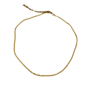 Elegant 18K gold-plated titanium steel shimmering link bracelet with an adjustable clasp