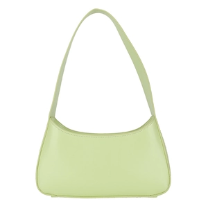 Minimalist light green leather hobo shoulder bag for women with clean aesthetic design