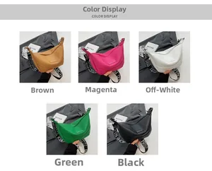 Sacs bandoulière en cuir en cinq couleurs avec de larges bandoulières tissées